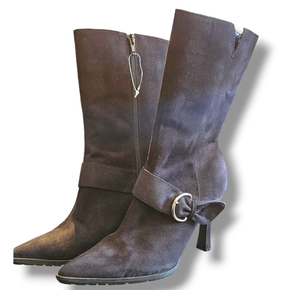 Suede calf high boots - Picture 9 of 9